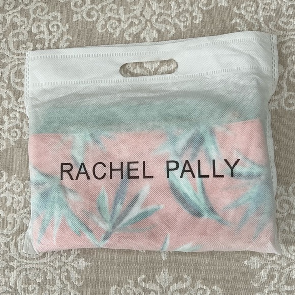 Rachel Pally Mint Coral Purple Tropical Floral Print Foldover Clutch - Picture 2 of 8